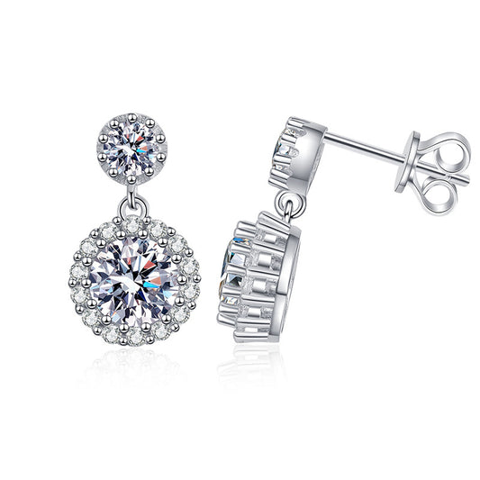 Isabella Diamond Earrings with 2ct Moissanite