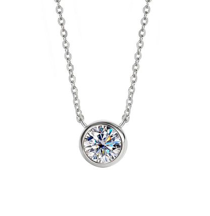 Mini Carina Diamond Necklace in Silver