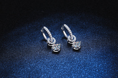 Chloe Diamond Earrings with Halo Diamond Drops