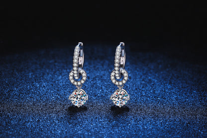 Chloe Diamond Earrings with Halo Diamond Drops