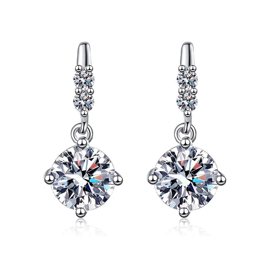 Isabella Diamond Earrings with Diamond Drops