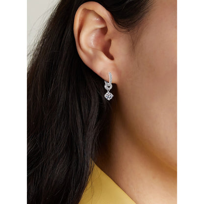 Chloe Diamond Earrings with Halo Diamond Drops